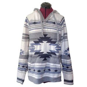 American Eagle Hoodie Sweater Men’s Large Multicolor Knit Pullover Hooded